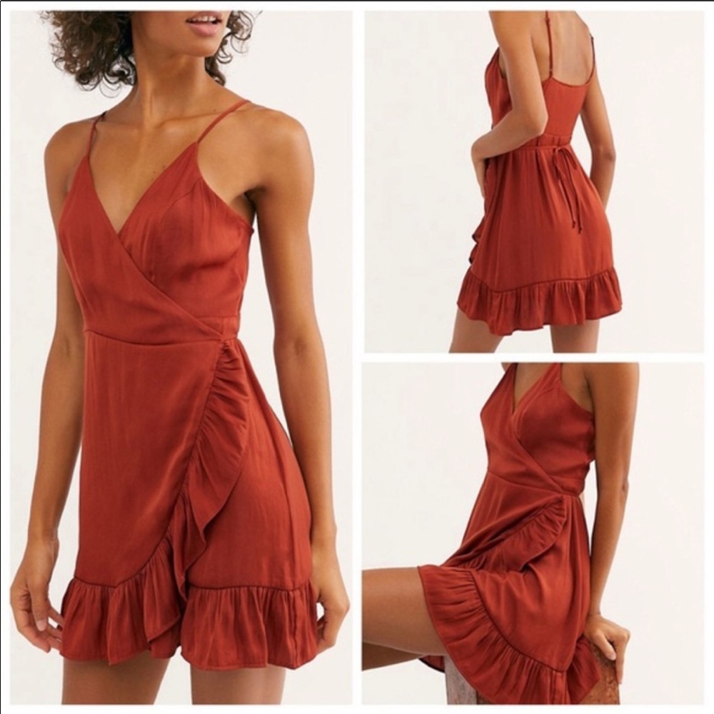 Never worn. All My Love Wrap Shine Dress. Size XS.